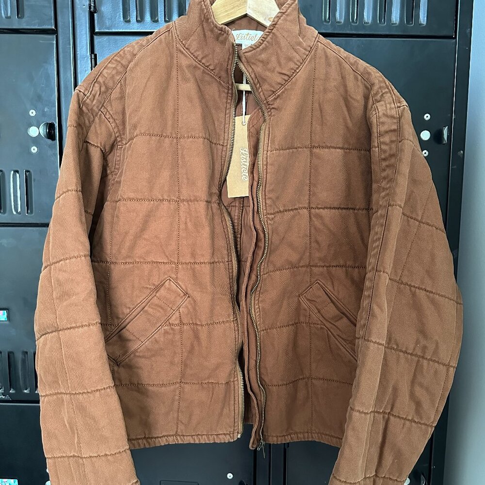 Listicle Brown Quilted Puffer Coat
